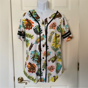 Groovy juniors Scooby Doo button up jersey style top. NWOT